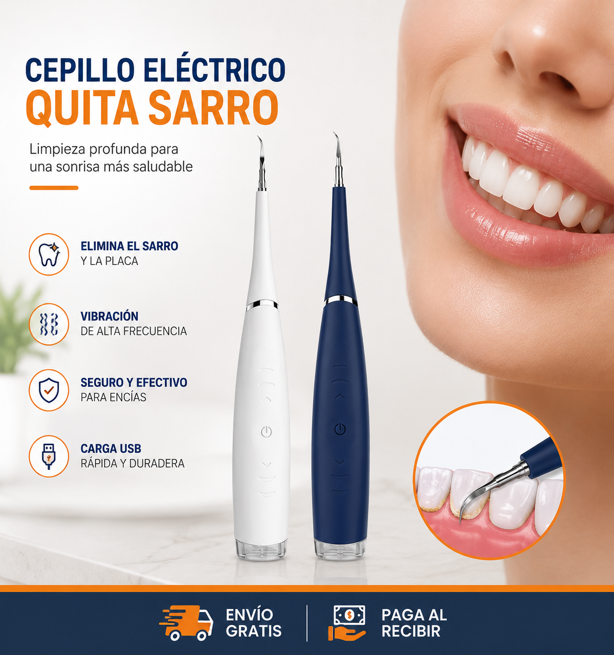 Cepillo limpiador removedor de sarro